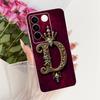 Transparent For Vivo S16 V2244A Case For Vivo S16 Pro V2245A Cover Luxury Crown A-Z Letters 2D Flat Pattern Soft Phone Casing