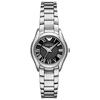 Emporio Armani Valenti Black Silver Stainless AR11088 Women's Watch, Dial, Steel, [Used]