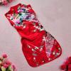 Elegant Children Girls Chinese Cheongsam Dress With Floral Peacock Pattern Sleeveless Summer Wear