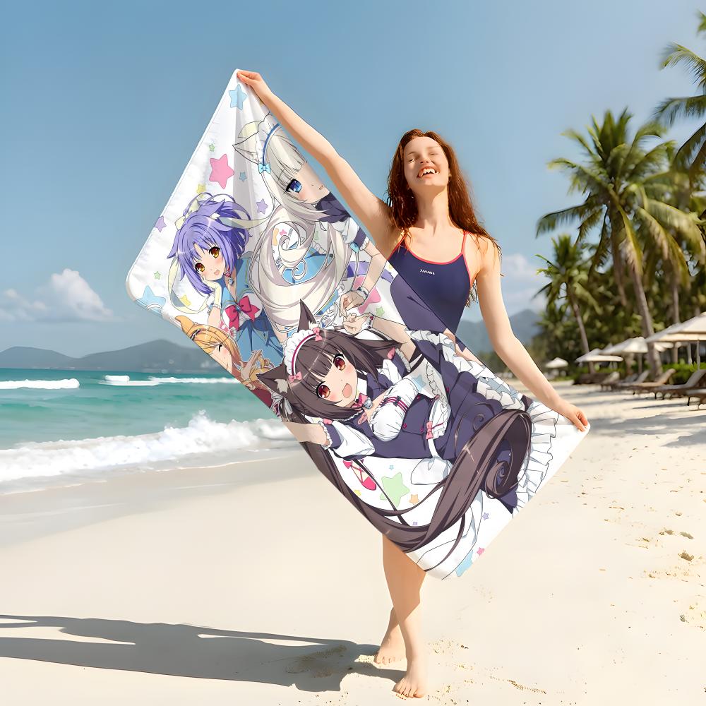 Game N-Nekopara Towel Beach Blanket Towel  For Travel Gym Shower Luxury Lightweight Camping Pool hot