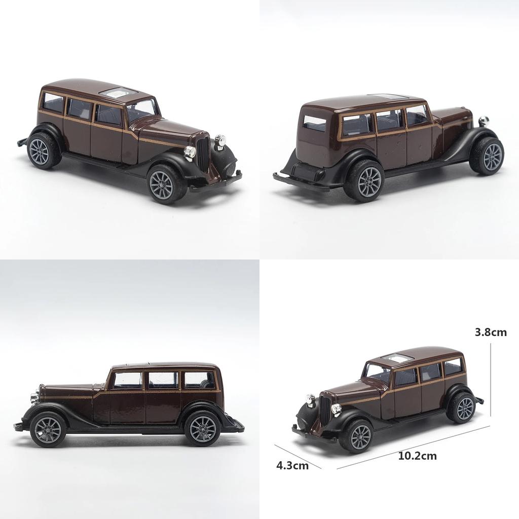 1:43 Alloy Vintage VAN OFF ROAD PICK UP Diecast Car Model Classic Pull Back Car Model Miniature Vehicle Replica for Kids Adults