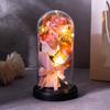Valentine's Day Birthday Gift Glass Cover Eternal Flower Dried Flower for Girlfriend Rose Gypsy Practical Ornament
