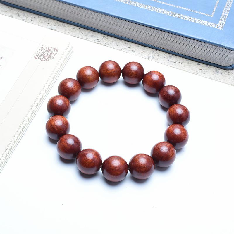 Venus Old Material Small-Leaf Red Sandalwood Prayer Beads Chain - High Oil Density, Unisex, New Chinese Style Decoration Gift