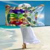 Custom Name Ultra-Soft Beach Towel with Teletubbies Theme,Ideal for Pool - Camping, Diving - Perfect Travel Essential, Vibrant Beach Towel.