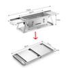 304 Stainless Steel Folding Barbecue Grill Stove Home Portable Firewood Stove for Backpacking Camping Hiking Outdoor BBQ Cooking
