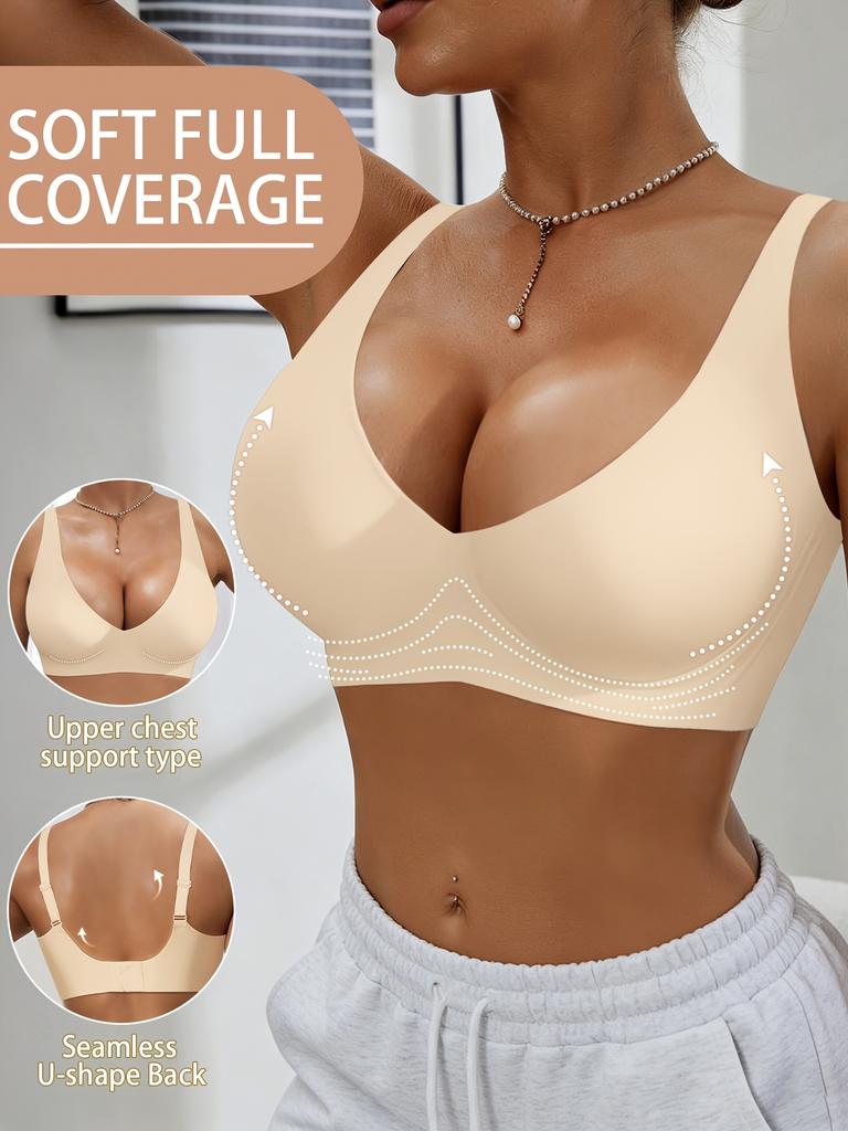 Reggiseno Push-Up da Donna - Coppe Lavabili a Mano per Seno Piccolo Imbottitura Liscia in Gel (Adatto per A/C/Portabicchieri)