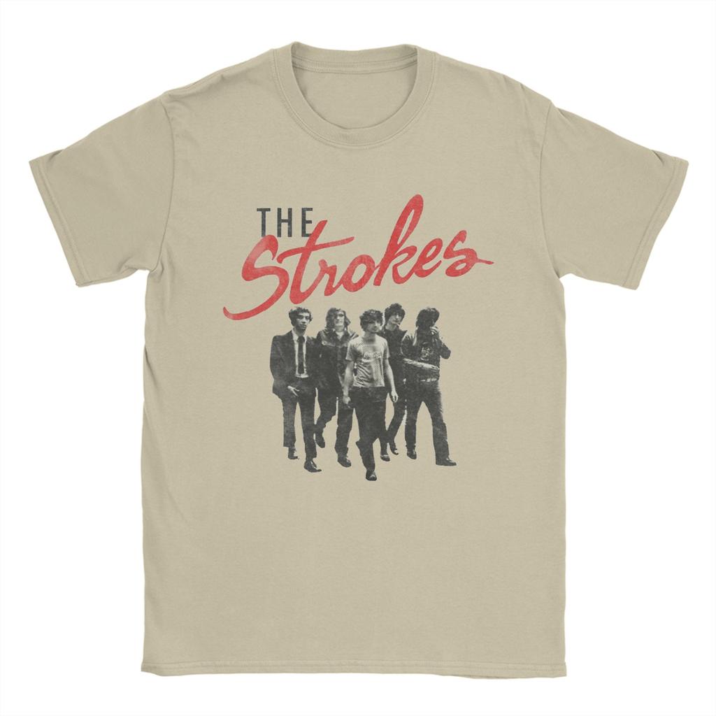Unisex TShirt The Strokes Band Vintage Cotton Tees Short Sleeve T Shirts Crew Neck Tops Party