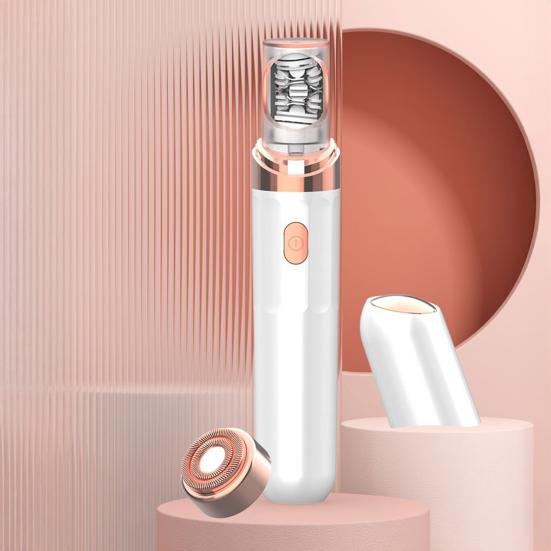 Aparat de ras electric cu capete duble, reîncărcabil prin USB, impermeabil, portabil, pentru bărbați, femei, față, corp, zonă bikini, braț, picior, îndepărtare păr, epilator, aparat de ras, trimmer