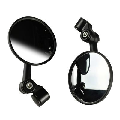 Universal Motorcycles Scooter Mirror Aluminum Black Handle Bar Rearview Mirror