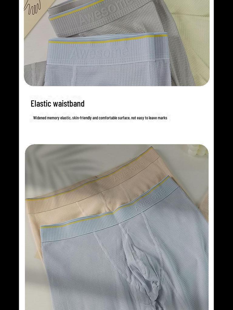 Men's Slim Waffle Leggings: Autumn/Winter Nine-Point Pajama Pants
