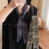 2025 Retro Floral Silk Scarf for Women - Long Neckerchief and Decorative Accessory