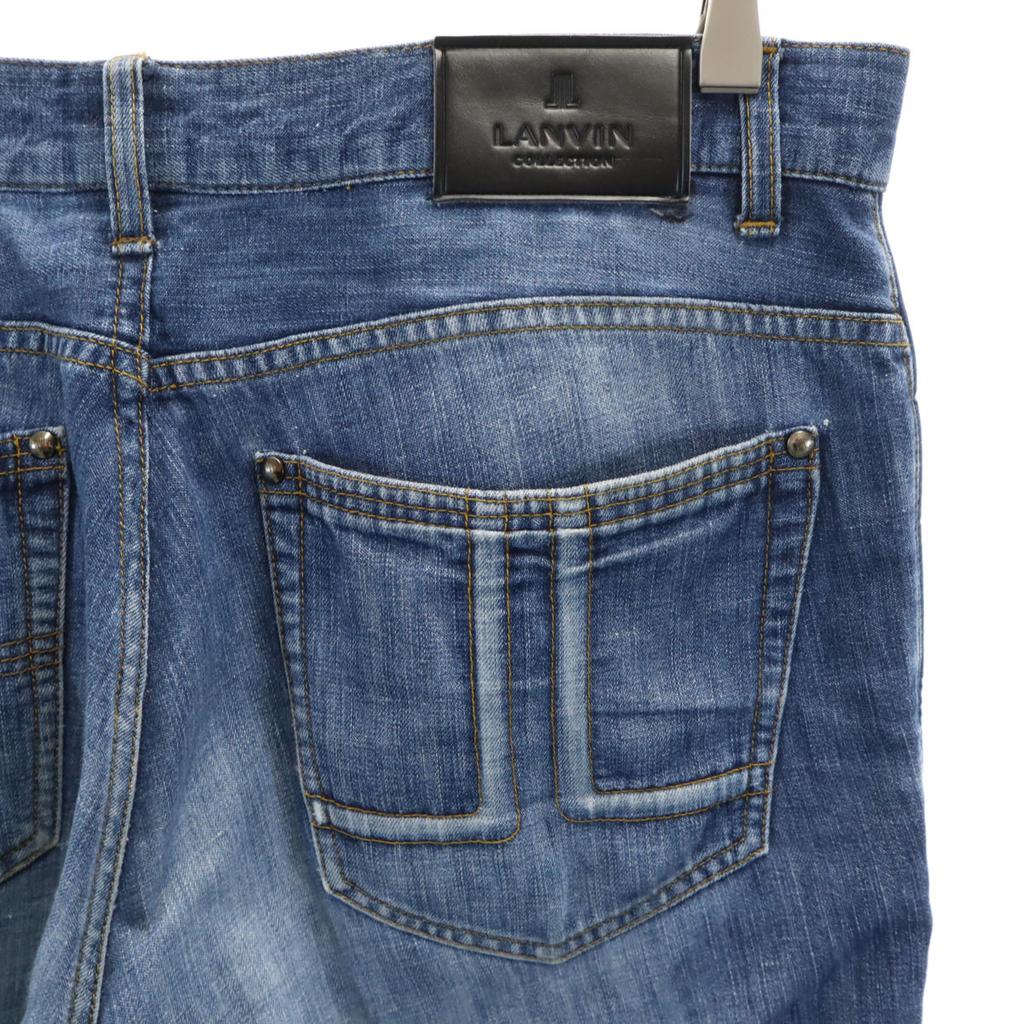 LANVIN LA COLLECTION Made in Japan Pantaloni in misto lino e denim 52 jeans Uomo Usati