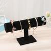 Single Tier Velvet Bracelet Chain Watch T-Bar Rack Jewelry Hard Display Stand