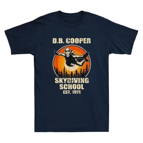 DB Cooper Skydiving School Est.1971 Funny DB Cooper Meme Vintage Men s T-shirt XL