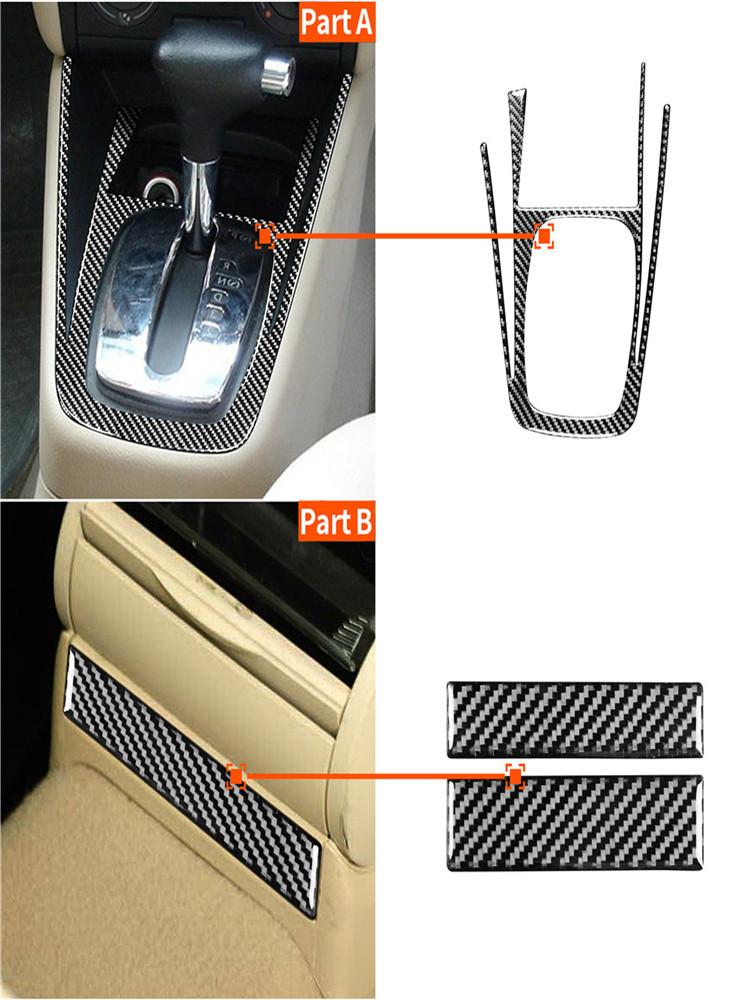 Für VW Golf 4 GTI Jetta MK4 1999-2004 Kohlefaser Innenraum Auto Schaltgetriebe Bedienfeld Dekorationsaufkleber Abdeckung Zierrahmen