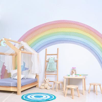 Grands Autocollants Muraux Pastel Arc-en-ciel Murale Chambre d'Enfant Décalcomanies Murales Décorations Salle de Jeux Baby Shower Cadeau Bébé Garçon Fille