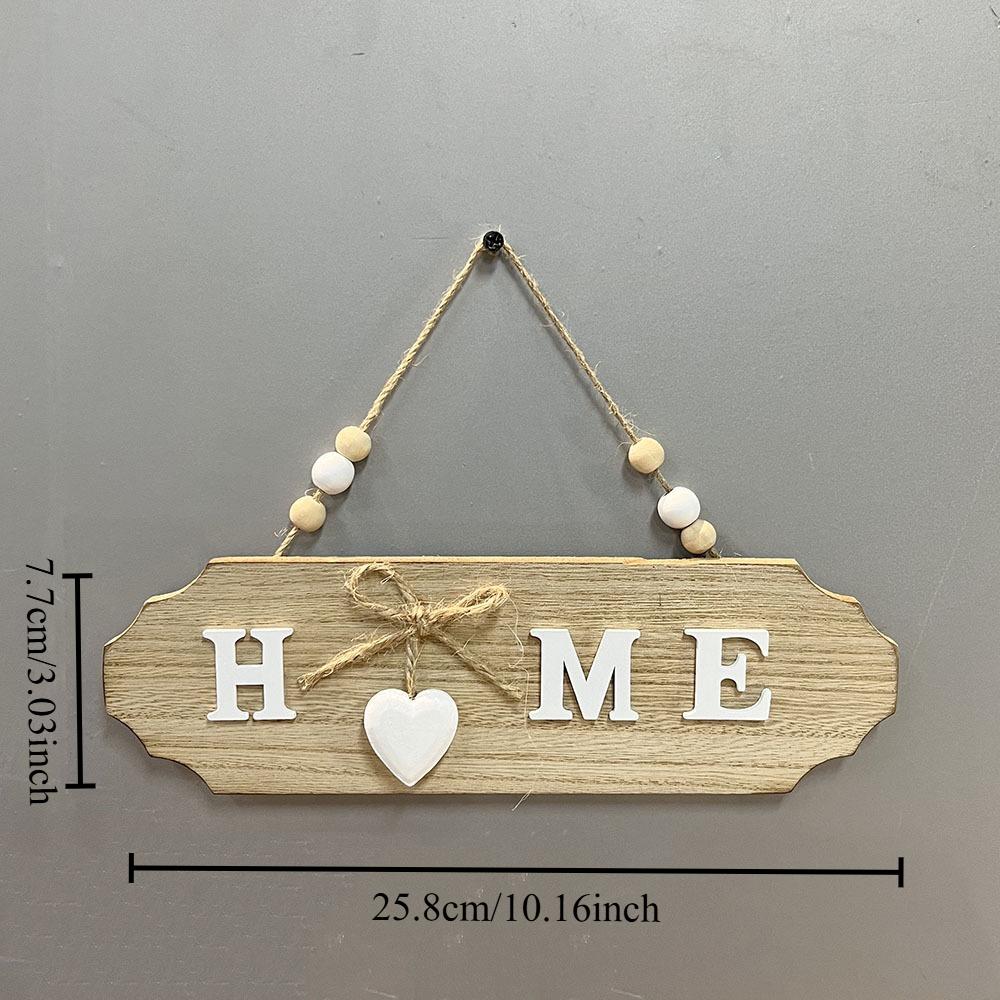 1pcs New Wooden Doorplate Welcome Hanging in Front of The Door Welcome Home Creative Decoration Board Bow