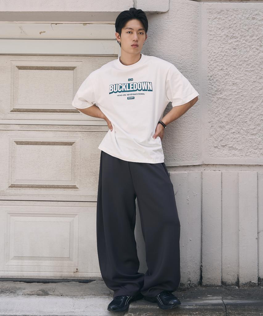 Beokeuldaun Comfort Curved Fit Wide Sweatpants (Mystic Charcoal)