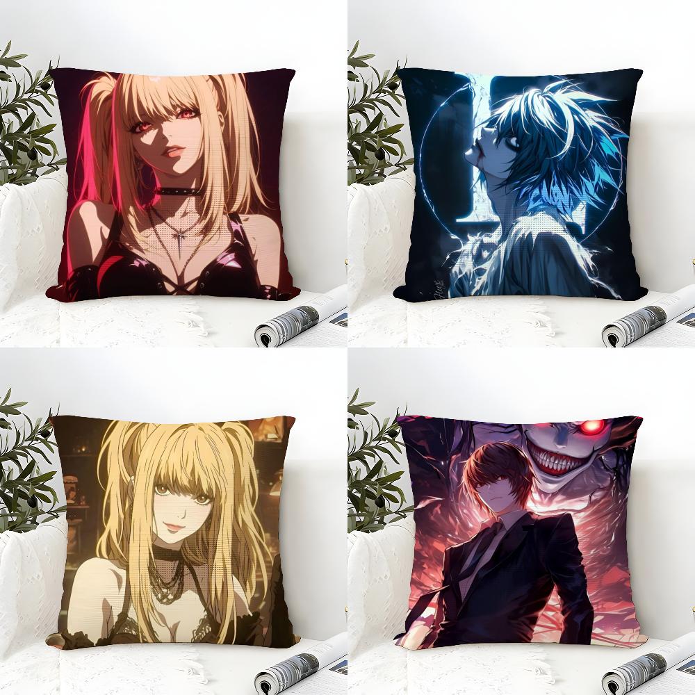 Death Note Pillow Case Linen Cushion Covers For Decorative Sofa Home Pillows Case Car Chair Pillows Cases