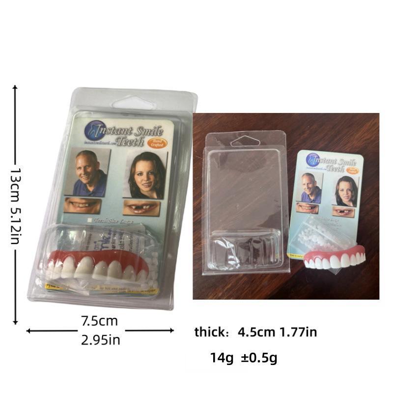 False Teeth Silicone Upper Lower Veneers Perfect Denture Kit Temporary Orthodontic Fake Tooth Oral Care