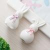 Ceramic Bow Rabbit Figurine Easter Mini Bunny Statue Spring Easter Home Office Holiday Party Decoration Ornament