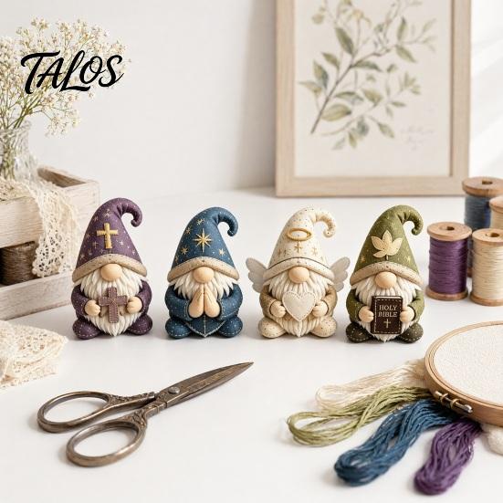 Stress Relief Craft Kit Cozy Gnome DIY Patchwork Kit, Felt Creative Beginner Sewing Art for Crafters, Home Decor Unique Handmade Gift 3D Elf Set