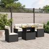 VidaXL Garden Lounge Set with Cushions 6 Pcs, Patio Sofas, Patio Furniture Set, Outdoor Furniture, Black 3273079