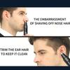 LED Digital Display Intelligent Nose Hair Clipper Ear Face Clean Trimmer  Household