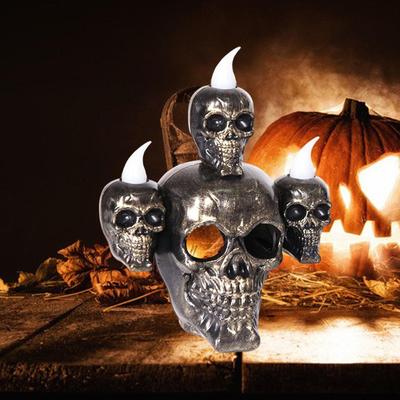Skull Statue Holder Party Decor Festival Supply Home Props