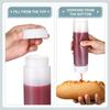 480ml Double-Ended Plastic Squeeze Bottles Large Capacity Sauce Dispenser Condiment Squeeze Bottle Self Sealing Ketchup Bottle