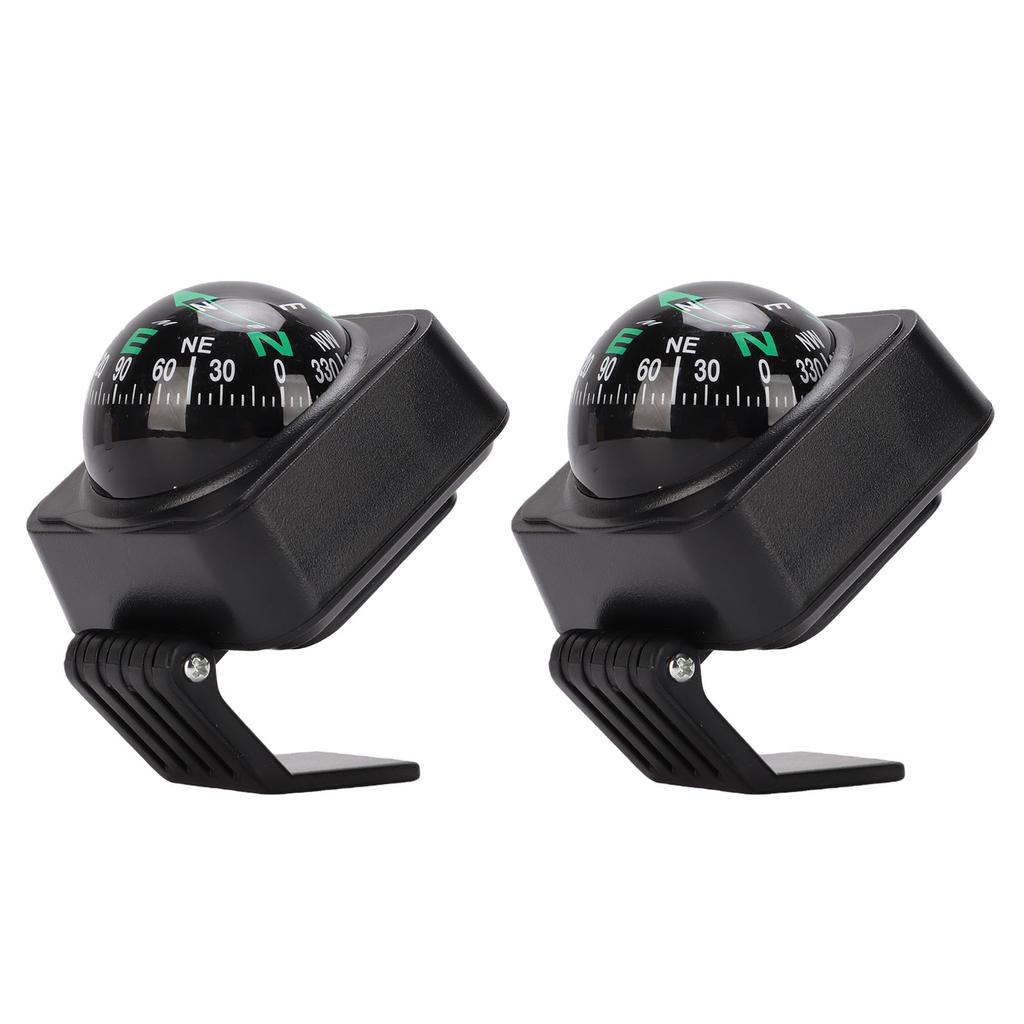Car Compass Ball with Adhesive Base Portable Dashboard Compass for Vehicle Marine Automotive Outdoor Direction