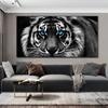 Modern Prints Canvas Art Black and White Tiger Head Painting Wall Art Posters Animal Art Picture  For Home Decor