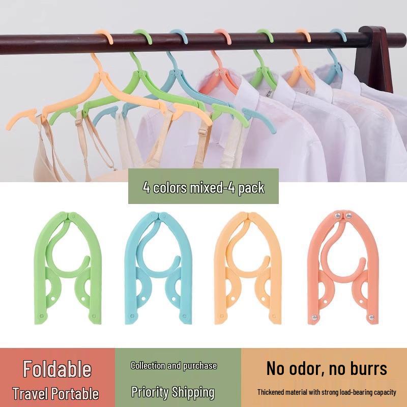 Portable Multifunctional Folding Clothes Hanger for Travel, Dorm, & Home – No Trace Drying Solution