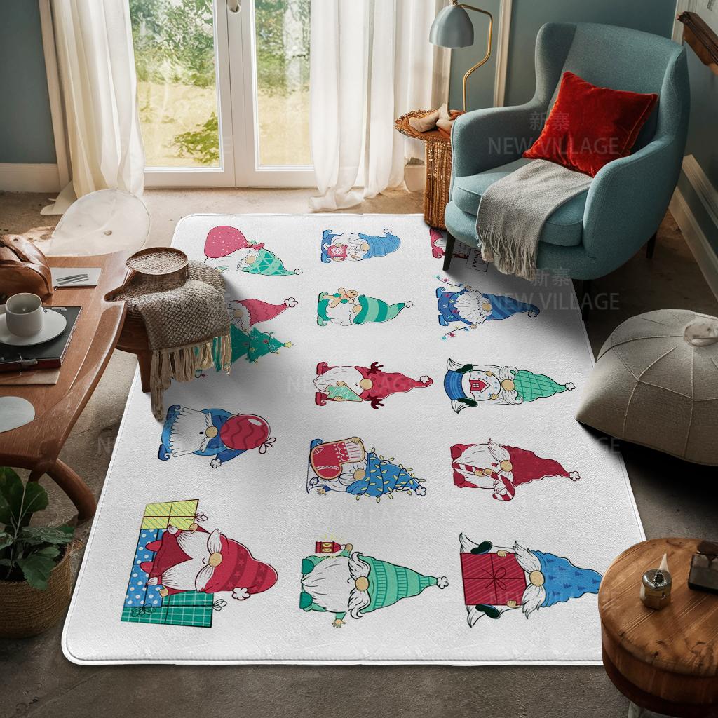 House Entrance Carpet Home Door Mat Living Room Bath Foot Bathroom Non-slip Water Absorption Rugs Bath Merry Christmas Winter