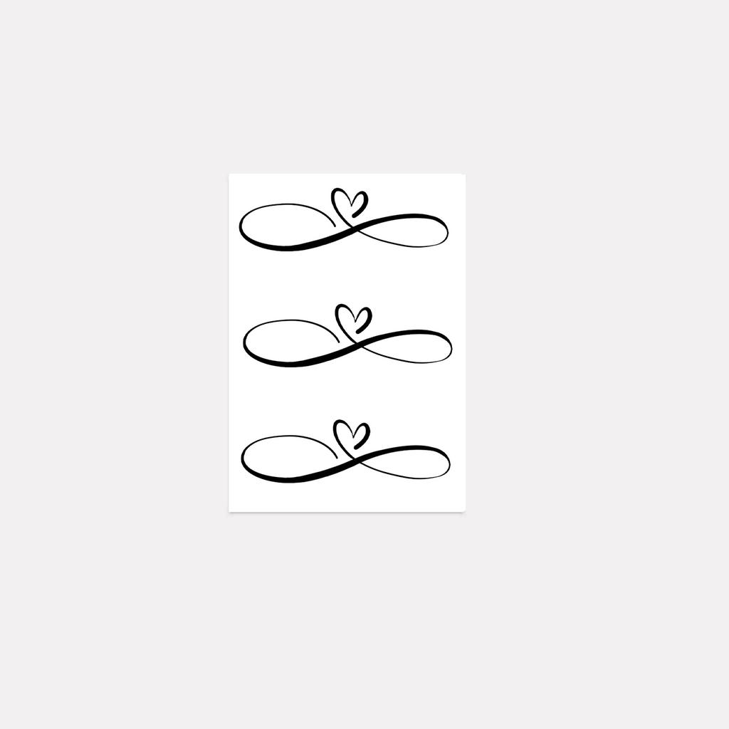 Senso Avanzato, Semplice, Piccolo, Fresco, Romantico E Bello Amore, Adesivo Tatuaggio Anello di Mobius
