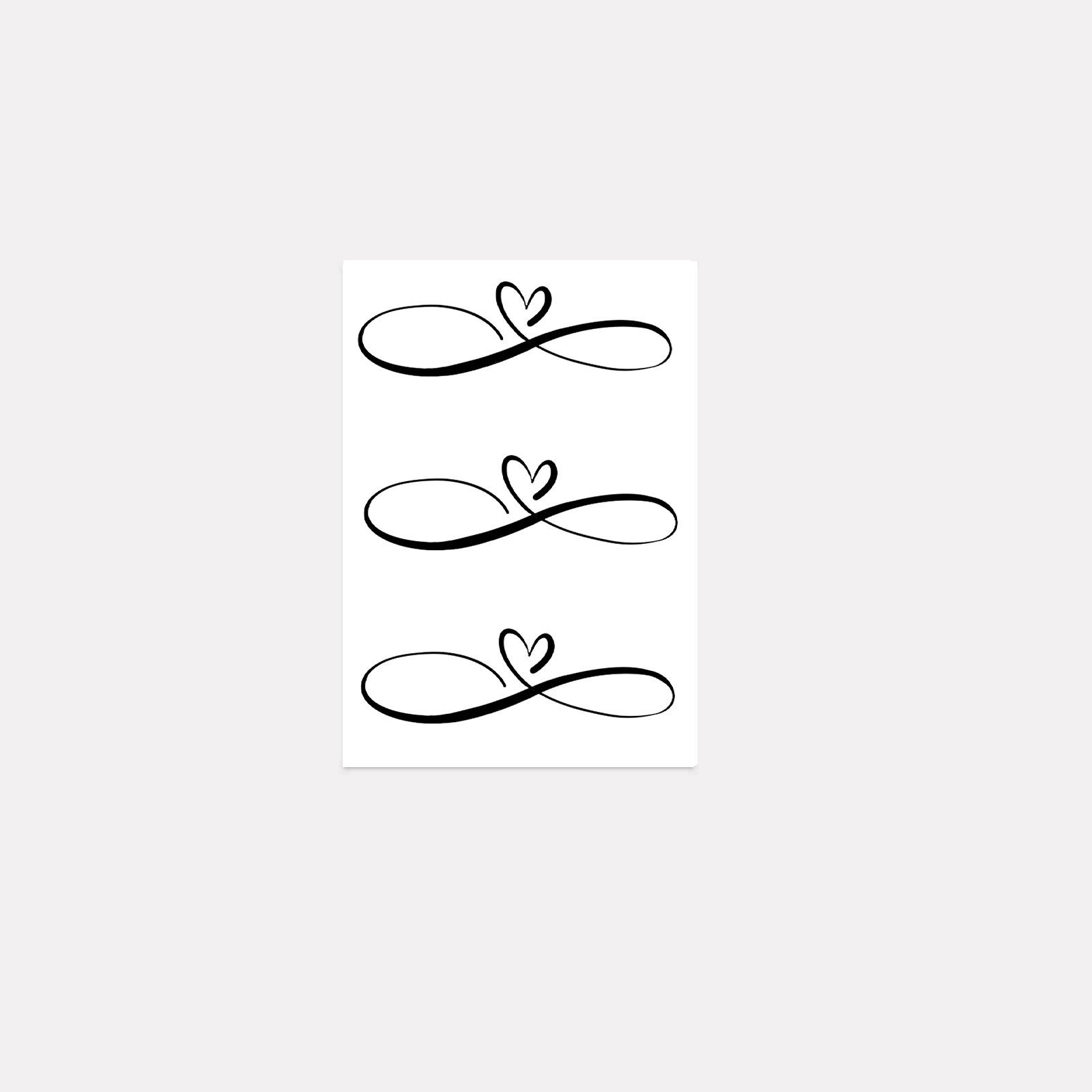 Advanced Sense, Simple, Small, Fresh, Romantic And Beautiful Love, Mobius Ring Tattoo Sticker 7*10CM