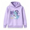 Kids Boys Girls Cute Cartoon Dinosaur Enjoy Music Pattern Pullover Hoodie Casual Soft Long Sleeve Hooded Sweatshirt For Toddler Children Daily