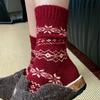 Retro Atmosphere Thickens And Warms Snowflake Wool Socks Women Pile Up Socks In The Tube First Snow Korean Drama