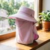 Women's UV Protection Ice Silk Sun Hat with Breathable Neck Guard and Face Shield