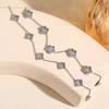 New Style Cubic Zirconia Bracelet Stainless Steel Square Star Shape Colorful Zircon Women Fashion Dainty Chain Bracelet