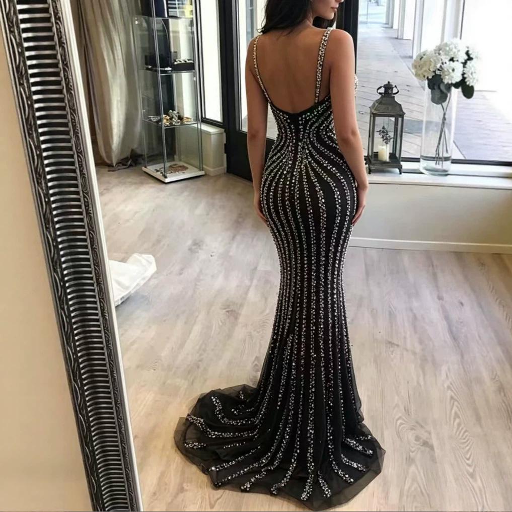Spring and summer new long dress mid-waist temperament commuter sequins sprinkled with gold slim-fitting gold thin dress