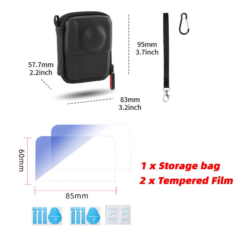 For DJI Osmo 360 PU Protective Box Wear Resist Small Camera Storage Bag Anti-Scratch Camera Carrying Case Camera Accessories