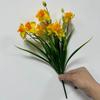 10 Heads Artificial Daffodils Yellow DIY Floral Daffodils Artificial Flowers Realistic Soft Home Decoration Valentine's Day Gift