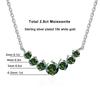 2.8CT Total Moissanite  Necklace Elegant  Sterling Silver Neck Jewelry Decoration Gift for Proposal Engagement Birthday Gift