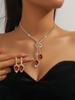 Alloy Necklace Set - Fashionable Banquet Jewelry Chain For Women - Bridal Wedding Jewelry Set