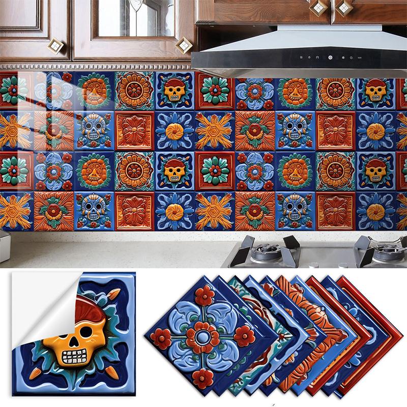 

10 шт./компл. керамические наклейки на стену с глянцевой поверхностью обои водонепроницаемые самоклеящиеся наклейки на стены