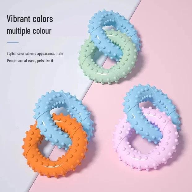 Exclusive New Pet Teething & Biting Double Ring Toy for Self-Play