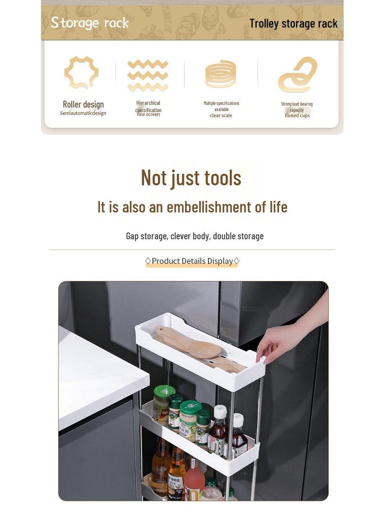 Compact Multi-Tier Storage Rack for Kitchen, Bathroom, and Living Room