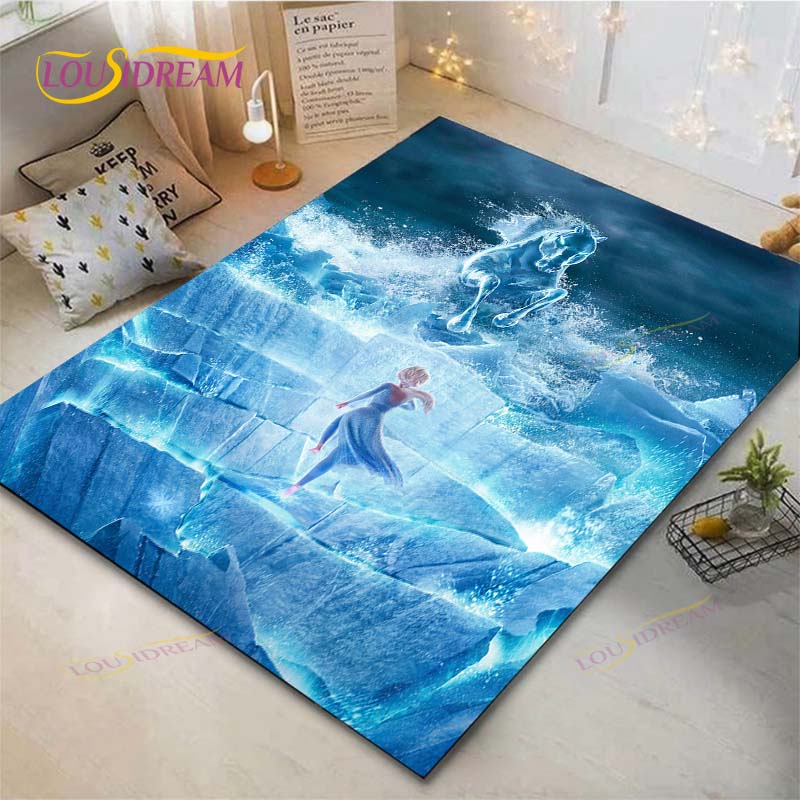 Frozen Anime Carpet Living Room Bedroom Bedside Mat Study Room Computer Chair Home Fashion Floor Mat Area Rug