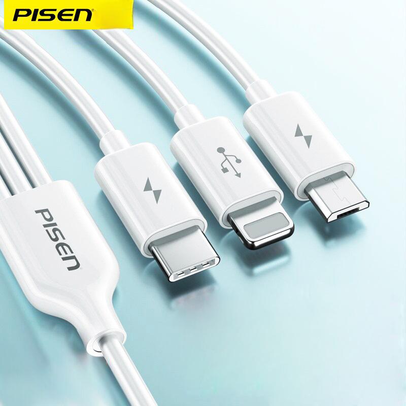 

Кабель для передачи данных Pinsheng «три в одном» подходит для Android Type-c Apple 12. Трехголовочный трехфункциональный зарядный кабель с одним перетаскиванием. 2-in-1 off white